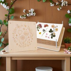 TEMU 1세트 대형 엠보싱 프레스 키트 – 엠보싱 액세서리 풀 세트 포함, 카드보드 시트 4장 및 흡수지 포함. 7.09인치 X 7.09인치 대형 목재 엠보싱 프레스, 성인 및 청소년에게 적합. DIY 부케 보존 및 드라이 플라워 아트에 이상적. 자연 및 공예 애호가, 크리스마스 선물 및 휴일 선물에 완벽한 선물