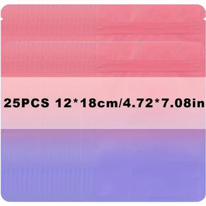 TEMU 25개 양면 그라데이션 컬러 블라인드 백, 풍부한 질감, 접착 불가, 주얼리용, 소형 밀봉 비닐 봉투, 무광택 불투명 알루미늄 포일, 비투명 자체 밀봉 백, 선물 포장 블라인드 백