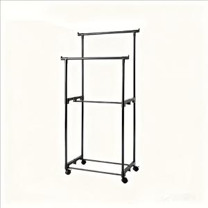 TEMU 1 360° 회전 모바일 옷걸이, 휠이 달린 침실용 옷걸이, 내구성 강한 금속 바닥형 옷걸이, 스타일리시하고 실용적인 의류 보관용, 발코니, 아파트, 공간 절약형, 야외용 모바일 옷걸이, 건조대