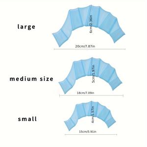 TEMU 3쌍 실리콘 수영 핀 - 전문가용 수영 및 훈련용 웨브드 장갑, 미끄럼 방지 그립, 수영장, 바다, 스노클링용|오리발