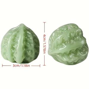 TEMU PMMJ 솔리드 인조 옥호두 - 조각된 행운의 공, 행운과 부를 위한 행운의 부적석구, 번영의 부적, 내구성 있는 책상용 장식품, 크리스마스/부활절/아버지의 날 선물용, 발렌타인데이/카니발/라마단/부활절/결혼식용 레트로 행운의 장식품