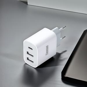 TEMU 파워 어댑터, 2USB+1타입-C 충전기, A+C 3-in-1 충전기, 멀티포트 고속 충전 어댑터|보조배터리|C타입충전기