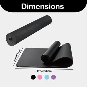 TEMU 풀사이즈 요가 매트 - 요가, , 헬스 운동용 - 미끄럼 방지 쿠션 관절 지원, 내구성 강화 헬스 & 스튜디오 트레이닝용