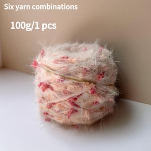 TEMU 레이스베리 케이크 핸드메이드 혼방 실 뜨개질 모자 가방 옷 스카프 머리끈 등