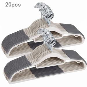 TEMU 10개/20개 내구성 강한 미끄럼 방지 플라스틱 옷걸이 - 미끄럼 방지 패드 포함, 공간 절약형 디자인, 튼튼하고 오래가는 스위블 훅 옷걸이, 봄/여름 가정 의류 보관 및 정리용, 젖은 옷과 마른 옷 겸용, 학생 기숙사 및 발코니용 넓은 어깨끈 옷걸이, 젖은/마른 옷, 욕실, 기숙사 정리에 적합 - 내마모성 매트 마감