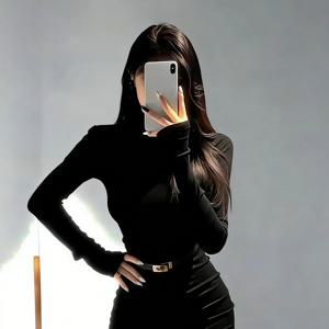 TEMU 여성용 바디콘 드레스, 롱슬리브 슬림핏 슬립 드레스, 순수하고 섹시한 허리 조임 힙 허그 미니 스커트, 벨트 포함 핫 슬립온 롱슬리브 바디콘 드레스