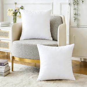 TEMU 2개 세트 솔리드 화이트 베개커버, 다용도 베이직 쿠션 커버, 노르딕 스타일 홈 데코 베개커버, 단면 프린트, 정사각형 폴리에스터 베개커버 및 모던 소파 장식용 베개 인서트, 사계절 실내/야외 사용 가능, 선물용으로 이상적