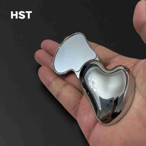 TEMU 1개 헤비 듀티 양면 미니 메이크업 거울 - 스테인리스 스틸, 광택 마감, 휴대용 디자인 (여행, 집, 이동 중 사용), 발렌타인데이 선물로 적합, 여행용 거울, 세련된 거울, 튼튼한 거울