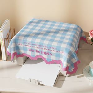 TEMU 1개 프린터 커버 천 | 크림색 다용도 테이블보, 책상 및 커피 테이블용 기계 제작 폴리에스터 먼지 보호 덮개