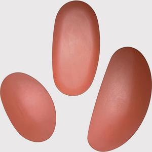 TEMU 부드러운 실리콘 도자기 점토 조각 도구 세트, 매끄러운 예술가용 세라믹 성형 도구, 소프트 리브, 레드 3가지 크기