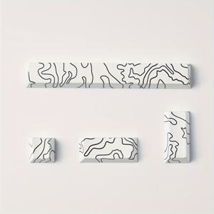 TEMU 화이트 라인 4개 세트, ESC 키, 바, ENTER, 열 승화, 오리지널 공장 높이, PBT, 기계식 키보드 전용