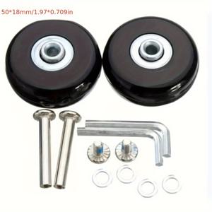 TEMU 캐스터 무소음 수리 교체용 내구성 여행 가방 바퀴 캐리어 부품 축 내마모성 유연