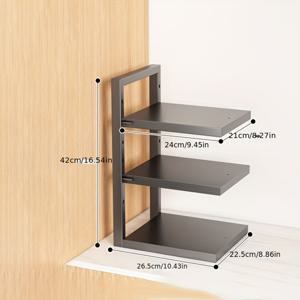 TEMU 조절 가능한 2/3/4단 주방 냄비 걸이 - 강철 구조, 주방 정리에 완벽