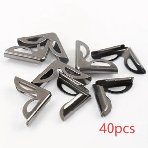 TEMU 40개 삼각형 금속 코너 보호대 - 앨범 및 노트북용, 방수, 철제 소재, 조립 불필요, 나무 상자 및 책 모서리용 장식적인 사면 보호