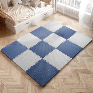 TEMU 12개 폼 요가 매트, 잎사귀 디자인, 거실, 가정용, 태권도, 미끄럼 방지, 낙하 방지, 방습, 야외 피트니스 훈련 장비, EVA 바닥 매트, 크리스마스 야외 바닥 매트에 적합