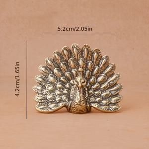 TEMU 1/2/3개 빈티지 황동 공작 장식품 - 튼튼하고 정교한 공예, 번영과 행운을 가져다주는 - 차량 대시보드 또는 책상 장식에 완벽