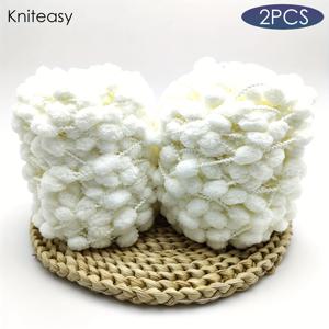 TEMU 200G 초극세사 부드럽고 편안한 작은 눈알 모양의 실공 2개입, 손뜨개 스카프, 쿠션, 카펫 및 기타 공예품에 적합