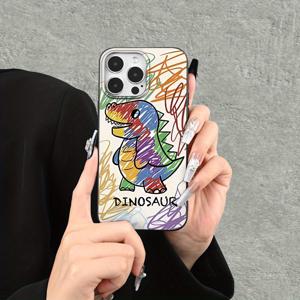 TEMU 크리에이티브 공룡 패턴, 스타일리시하고 개성적인 디자인이 특징인 휴대전화 케이스, 아이폰 16, 15, 14, 13, 12, 11, XS, XR, X, 7, 8 Plus, Pro Max 및 Mini 시리즈와 호환됩니다.