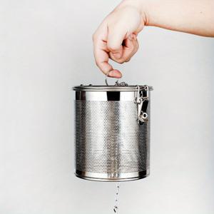 TEMU 밀도 높은 구멍이 있는 대형 스테인리스 스틸 육류 용기 - 양념, 요리, 수프 여과에 완벽 - 견고한 부위의 고기, 육류 용기 필수품 | 기능적인 주방 도구 | 스테인리스 스틸 구조