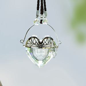 TEMU 하트 모양 아로마 디퓨저 보틀, 에센셜 오일 보관 용기, 스타일리시한 장식품, 선물, 독특한 합금 디자인