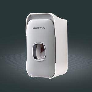 TEMU 벽걸이 칫솔 홀더 (자동 치약 디스펜서 포함), 설치 시 드릴링 불필요, 수동 작동으로 욕실 공간 절약