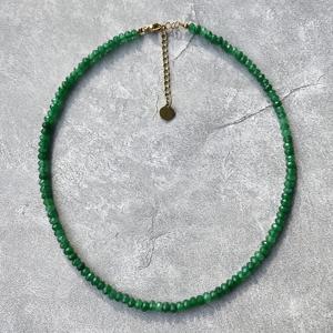 TEMU AAA+ 등급 잠비아 녹색 천연석 비즈 목걸이, 녹색 천연석으로 제작된 파체드 론델 비즈 목걸이, 생일 선물로 완벽
