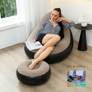 TEMU 실내용 팽창식 에어 소파, 실내용 라운지 의자, 거실, 침실, 독서실, 사무실, 발코니에 적합하며 여행, 캠핑, 피크닉 등 야외 활동에도 좋습니다. 편안함을 제공합니다.