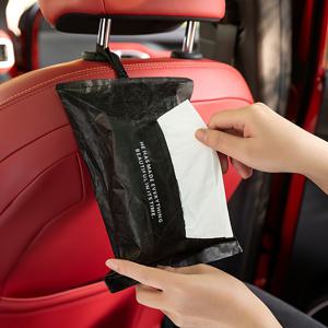 TEMU 자동차용 티슈 홀더 1개. 마스크 및 페이퍼 타월 보관도 가능하며, 헤드레스트에 적합하게 디자인되었습니다. 듀폰 종이로 제작된 이 튼튼한 파우치는 색상의 직사각형으로 간편하게 사용할 수 있습니다.