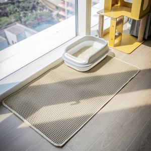 TEMU 오버사이즈 고양이 화장실 매트, 방수 이중 레이어 애완 동물 화장실 매트, 세탁기 사용 가능한 미끄럼 방지 고양이 화장실 털받이 매트 (애완 동물 관리용)