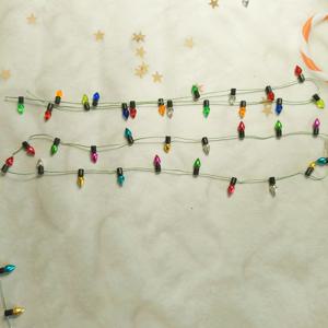 TEMU 2개 세트 컬러풀한 모조 전구 스타일 스트리머 - 파티 비즈 장식, 크리스마스 트리 가랜드, 웨딩 & 발렌타인데이 오너먼트, 비전기 조명 비즈 태슬