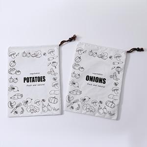 TEMU 재사용 가능한 감자와 양파 보관 봉투 2개 - 주방 신선도 유지, 싹 방지, 졸라매는 끈 잠금, 혼합 색상 디자인, 감자, 양파, 기타 채소 보관용