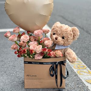 TEMU 빈티지 패션 스타일 영어 크래프트 종이 선물 가방 5개 세트, 축제, 파티, 기념일에 적합