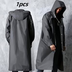 TEMU 헤비듀티 퀵드라이 EVA 재킷 - 아웃도어용 하이킹 레인웨어, 빠른 건조 (개울 건너기, 등산용) - 백팩 호환, 블랙