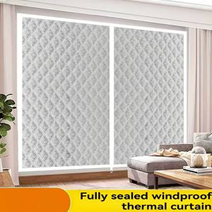 TEMU 2025 방풍 보온 자체 접착 커튼 - 드릴 없는 지퍼 디자인, 쉬운 제거, 내구성 및 날씨 저항 홈 & 오피스용, 에너지 효율 높음인 창문 커버링, 거실용 커튼, 현대적인 창문 커버링, 간편 설치 커튼, 겨울용 창문 단열, 실내 태양열 히터, 창문 열차단, 창문 커버, 열 및 냉기 방지