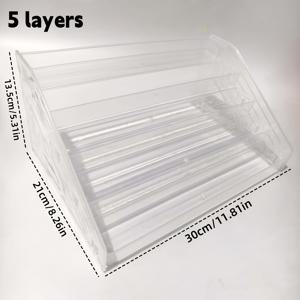 TEMU 장난감 자동차용 투명 아크릴 다층 진열대, 쌓을 수 있는 수납 박스 및 계단식 선반이 있는 탁상용 선반 정리대 - 차량, 사무실, 방 수납용으로 적합한 고하중형 - 금속 부품 없음 선물용, 스탠딩 선반