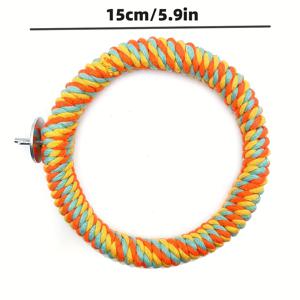 TEMU DIY 앵무새용 스윙 - 매달리는 횃대와 흔들리는 서식지, 코카티엘, 러브버드, 코뉴어에 적합한 새장 액세서리 - 크리스마스 새 장난감 선물 (색상 랜덤)