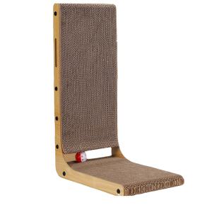 TEMU 대형 고양이 스크래쳐 보드 하우스 양면 L자형 볼 방울 장난감 L자형 수직 모서리 실내용 고양이 발톱 보드, 내추럴 질감 표면, 장기용 고양이 장난감, 내마모성 및 부서지지 않음