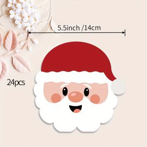 TEMU 24개 세트 냅킨 - 크리스마스 테마 종이 테이블웨어, 카툰 산타 디자인, 파티, 애프터눈 티, 생일, 디저트 테이블, 바, 호텔, 캠핑 & 피크닉, 축제 테이블 장식 | 장난기 넘치는 테이블웨어 | 크리스마스, 새해, , 파티 이벤트용 냅킨