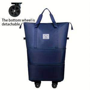 TEMU 1 캐주얼 폴리에스터 여행 더플백 - 가벼운 마름모 체크 디자인, 대용량 스포츠 & 피트니스 정리함, 멀티포켓 휴대용 주말 여행 가방, 스포츠 기어 가방 | 토트백 | 내구성 여행 가방