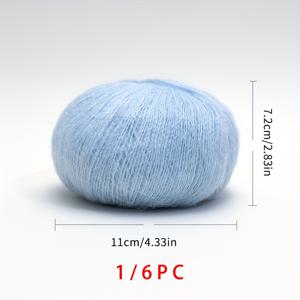 TEMU 럭셔리 울 모헤어 크로셰 키트 - 6팩 캐시미어 소프트 실, 가을 크리스마스 할로윈 홈 데코, DIY 니팅 스웨터 스카프 | 언치네토 라나 고미톨리 보르세 파이 다 테|뜨개실