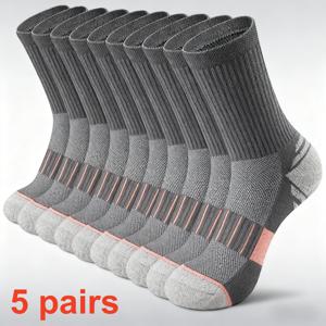 TEMU 신상 스포츠 양말 10개/5켤레 팩, 사계절용 두꺼운 쿠션 밑창 러닝용. 다양한 색상, 남녀공용 긴 양말, 가을/겨울 허벅지 높이 양말, 남성용 긴 스포츠 양말, 가을 활동용, 야외 활동용 양말, 고성능 스포츠 양말, 고성능 허벅지 높이 양말, 남성용 보온 양말, 단색 양말, 스포츠 애호가용