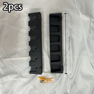 TEMU 2개 세트 블랙 낚싯대 홀더 - 벽걸이형, 고밀도 폼 핸들 보관함, 다중 수납공간 디자인, 차고 및 스포츠 장비 보관용, 스포츠 기어 정리함, 낚싯대 거치대