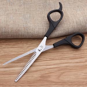 TEMU 1개 전문가용 얇게 자르는 가위 & 헤어 가위 2-in-1 남성/여성용, 왼손/오른손 사용 가능, 날카로운 칼날 & 보관 케이스 포함 - 앞머리, 레이어, 갈라진 끝, 텍스처용 - 헤어 스타일링 가위