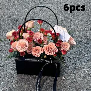 TEMU 그녀/남자를 위한 선물 6개 꽃다발 휴대용 꽃 상자 꽃 포장 상자, 어버이날 및 발렌타인데이 소녀 또는 소년친구 선물