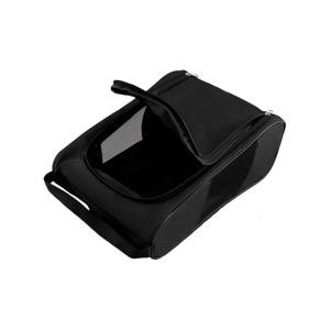 TEMU 대용량 통기성 메시 스포츠 신발 가방 | 측면 및 상단 메시 강화, 세탁기 사용 가능 - 축구화, 등산화 및 아웃도어 신발 정리에 적합, 블랙, 강화 솔기, 내구성 있는 구조, 스포츠 매니아 필수품