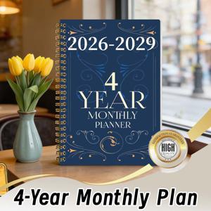 TEMU 이 세트에는 4년 동안 사용할 수 있는 A5 사이즈의 월간 플래너가 포함되어 있습니다. 4년 월간 스케줄, 2026-2029년 노트북, 가족 관리 책, 메모용 빈 페이지가 특징입니다. 사무실 및 가정에 적합합니다.