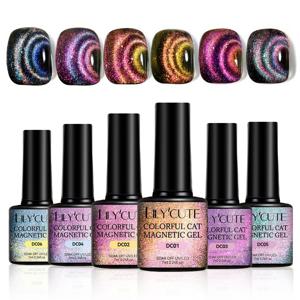 TEMU 자석젤 자석 젤네일 캣아이 마그네틱젤 오로라 글리터 젤폴리시 UV/LED 셀프네일 세트 7ml (젤 1병+자석봉 1개)