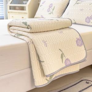 TEMU 모사슈 라텍스 여름 쿨매트 시원한 라텍스 침대패드 매트리스 매트 아이스패드 배개커버포함 5mm 쾌적하고 편안함 기계 세탁 가능 소프트 쿨 여름 천연라텍스 매트 세트 통기성 사계절 침대 패드