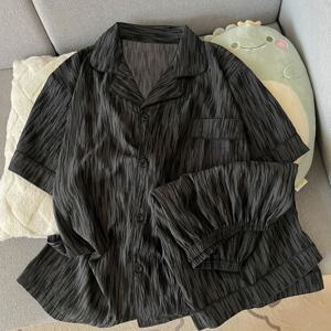 TEMU 여름 신상 여성 반팔 상하의 세트 2026 프린팅 파자마 칼라 패션 여성복