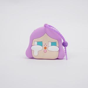 TEMU 귀여운 눈물 모양 실리콘 코인 지갑 with 키링 - 달콤한 치비 지퍼 포켓, 동전, 열쇠, 이어폰 수납 가능 - 여성을 위한 휴대용 선물, 여행 및 일상 사용에 이상적인 귀여운 지갑 액세서리|키링|키링부자재